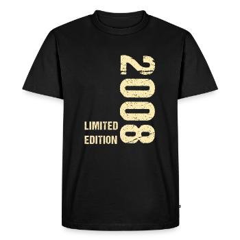 Cadeau anniversaire fille garçon 14 ans - T-shirt Premium bio Homme - noir - Devant - Nico (187cm)