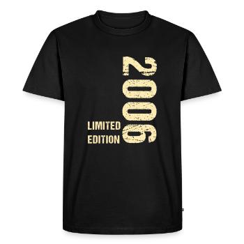 Cadeau anniversaire fille garçon 16 ans - T-shirt Premium bio Homme - noir - Devant - Nico (187cm)