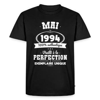 30th Anniversary - May 1994 Perfection - Men's Premium Organic T-Shirt - black - Front - Nico (187cm)