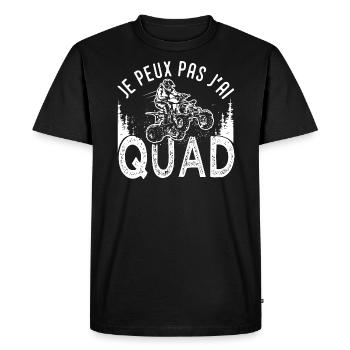 Quad je peux pas j ai quad atv quad quad moto - T-shirt Premium bio Homme - noir - Devant - Nico (187cm)