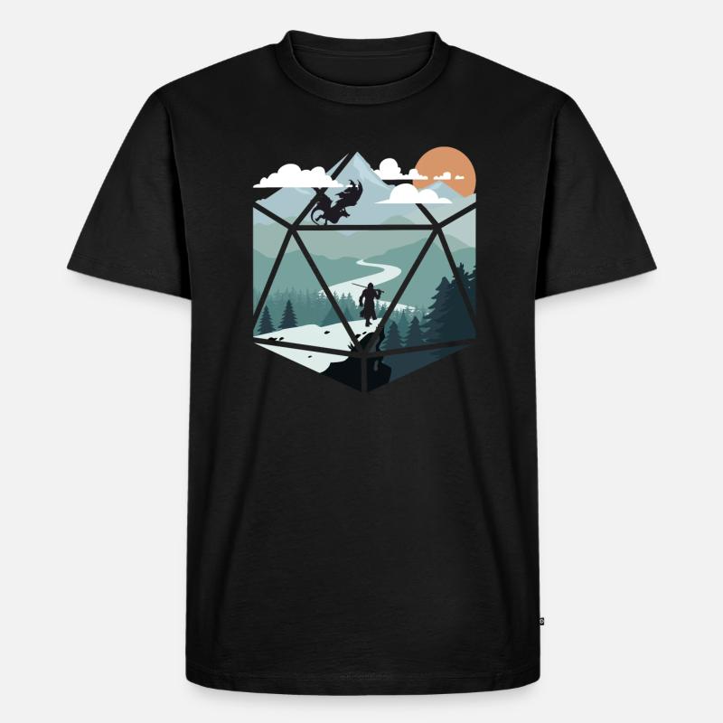 RPG-RPG-Tabletop-Rollenspiele Gamer-Rollenspiel - Männer Premium Bio T-Shirt - Schwarz