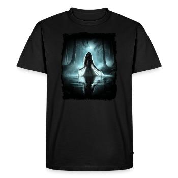 Ondine - un beau démon sort de l’eau - T-shirt Premium bio Homme - noir - Devant - Nico (187cm)