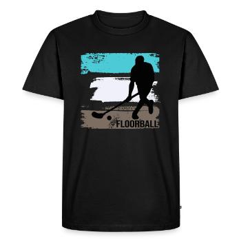 floorball floorballteam floorball player floorball player floorball - Men's Premium Organic T-Shirt - black - Front - Nico (187cm)