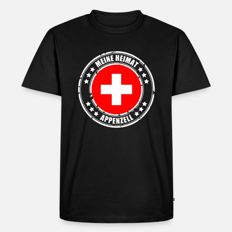 MEINE HEIMAT APPENZELL - Männer Premium Bio T-Shirt - Schwarz