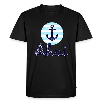 Ahoi et Ancre - T-shirt Premium bio Homme - noir - Devant - Nico (187cm)