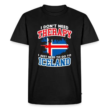 Islande - T-shirt Premium bio Homme - noir - Devant - Nico (187cm)