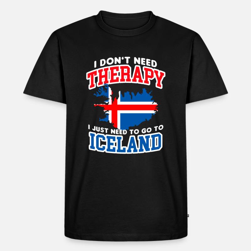 Island - Männer Premium Bio T-Shirt - Schwarz