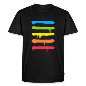 Trendy Cool Graffiti Tag Lines - Men's Premium Organic T-Shirt - black - Front - Nico (187cm)