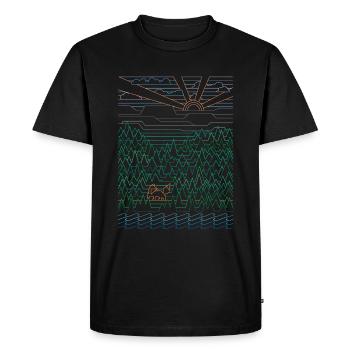 Fox & Forest (Landscape) - Men's Premium Organic T-Shirt - black - Front - Nico (187cm)