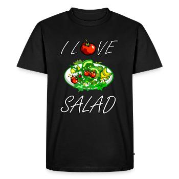 Salade - T-shirt Premium bio Homme - noir - Devant - Nico (187cm)