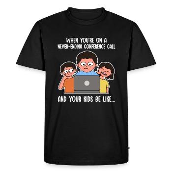 Travaillez à domicile avec des enfants concevez pour être fier - T-shirt Premium bio Homme - noir - Devant - Nico (187cm)