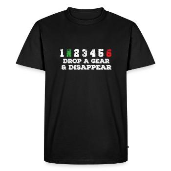 Motard, motocyclette - T-shirt Premium bio Homme - noir - Devant - Nico (187cm)