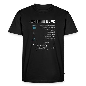 Sirius - T-shirt Premium bio Homme - noir - Devant - Nico (187cm)