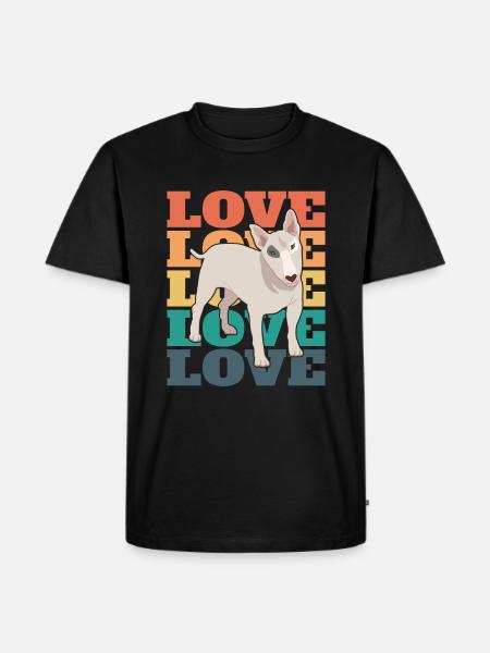 Bull Terrier - Amour - T-shirt Premium bio Homme - noir