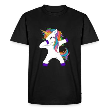Dabbing Unicorn Dabbing Unicorn Dab idée cadeau - T-shirt Premium bio Homme - noir - Devant - Nico (187cm)