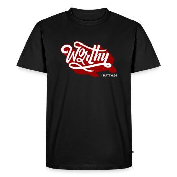 Cadeau chrétien - T-shirt Premium bio Homme - noir - Devant - Nico (187cm)