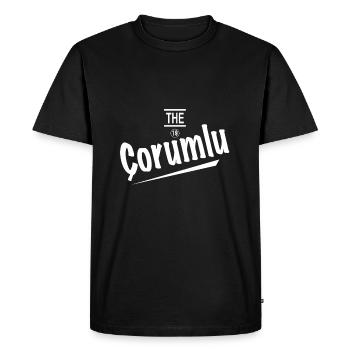 The Corumlu 19 - Men's Premium Organic T-Shirt - black - Front - Nico (187cm)