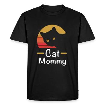 Meilleur chat maman jamais Meilleur chat maman mère chaton - T-shirt Premium bio Homme - noir - Devant - Nico (187cm)