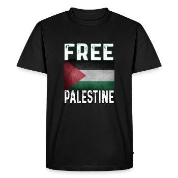 Free Gaza Free Palestine - T-shirt Premium bio Homme - noir - Devant - Nico (187cm)