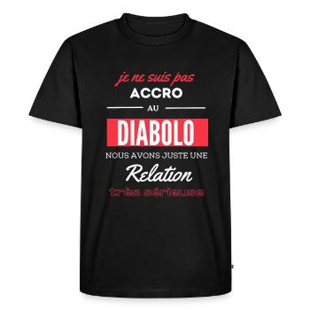 Cadeau humour diabolo cirque passion drôle - T-shirt Premium bio Homme - noir - Devant - Nico (187cm)