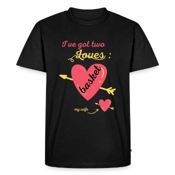 Gift basketball basketball funny sport passion - Men's Premium Organic T-Shirt - black - Front - Nico (187cm)