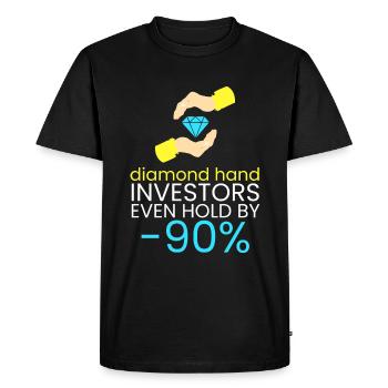 Les mains de diamants ne se vendent jamais - T-shirt Premium bio Homme - noir - Devant - Nico (187cm)