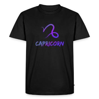 Capricorn Zodiac - Men's Premium Organic T-Shirt - black - Front - Nico (187cm)