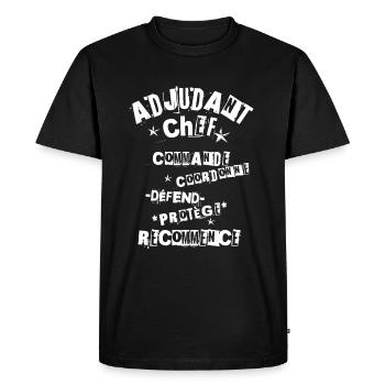 Chief Warrant Officer: Unwavering Leader! - Men's Premium Organic T-Shirt - black - Front - Nico (187cm)