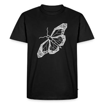Lignes de cadeau géométriques papillon hipster - T-shirt Premium bio Homme - noir - Devant - Nico (187cm)