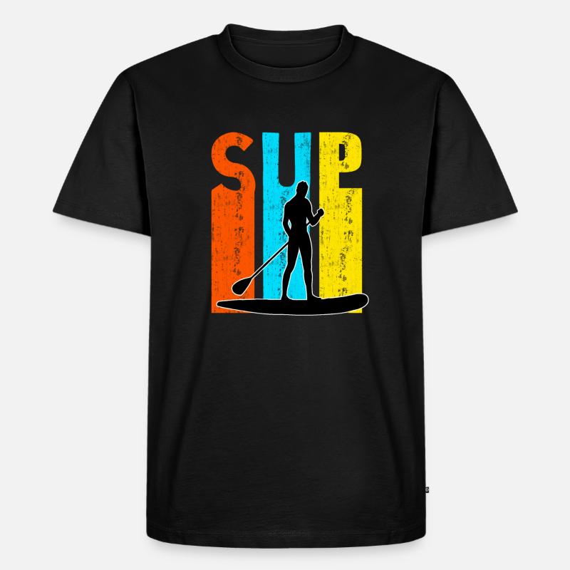 Paddeln SUP - Männer Premium Bio T-Shirt - Schwarz