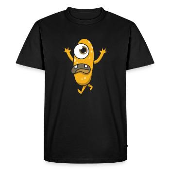 Monstre cyclope cadeau Halloween criant des yeux - T-shirt Premium bio Homme - noir - Devant - Nico (187cm)