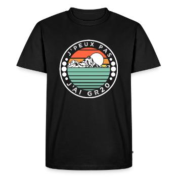 J'peux pas j'ai GR20 - T-shirt Premium bio Homme - noir - Devant - Nico (187cm)