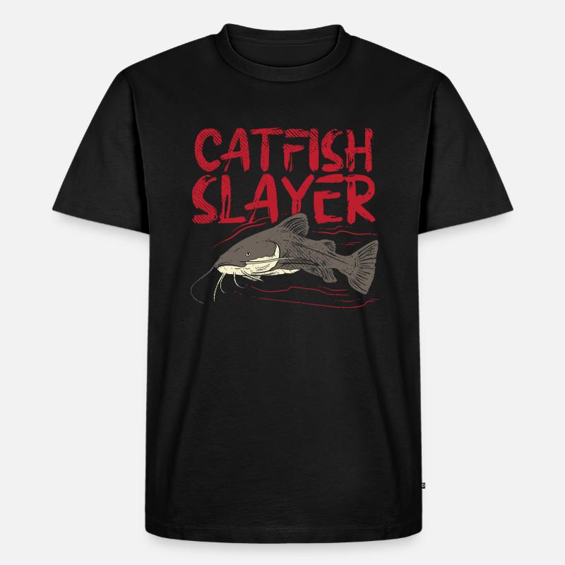Wels-Töter - Männer Premium Bio T-Shirt - Schwarz