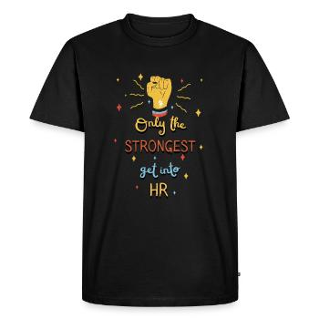 Human Resources Motivational Quota - Men's Premium Organic T-Shirt - black - Front - Nico (187cm)