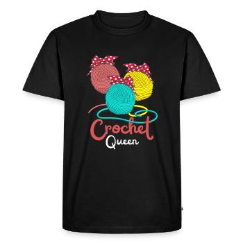 Art au crochet mignon pour tricoteur et crocheteur - T-shirt Premium bio Homme - noir - Devant - Nico (187cm)