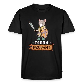 Festival de la Renaissance paysanne du chat ne me touche pas - T-shirt Premium bio Homme - noir - Devant - Nico (187cm)