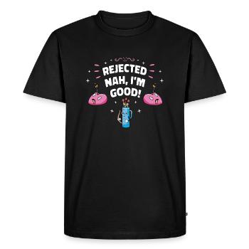 Drôle de rejet anti-Saint-Valentin - T-shirt Premium bio Homme - noir - Devant - Nico (187cm)