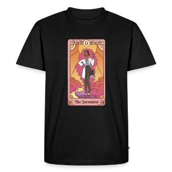 Steminist Tarot Women In Stem Art - Men's Premium Organic T-Shirt - black - Front - Nico (187cm)