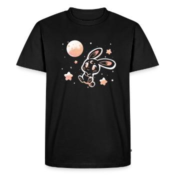 Lapin de l’espace - T-shirt Premium bio Homme - noir - Devant - Nico (187cm)