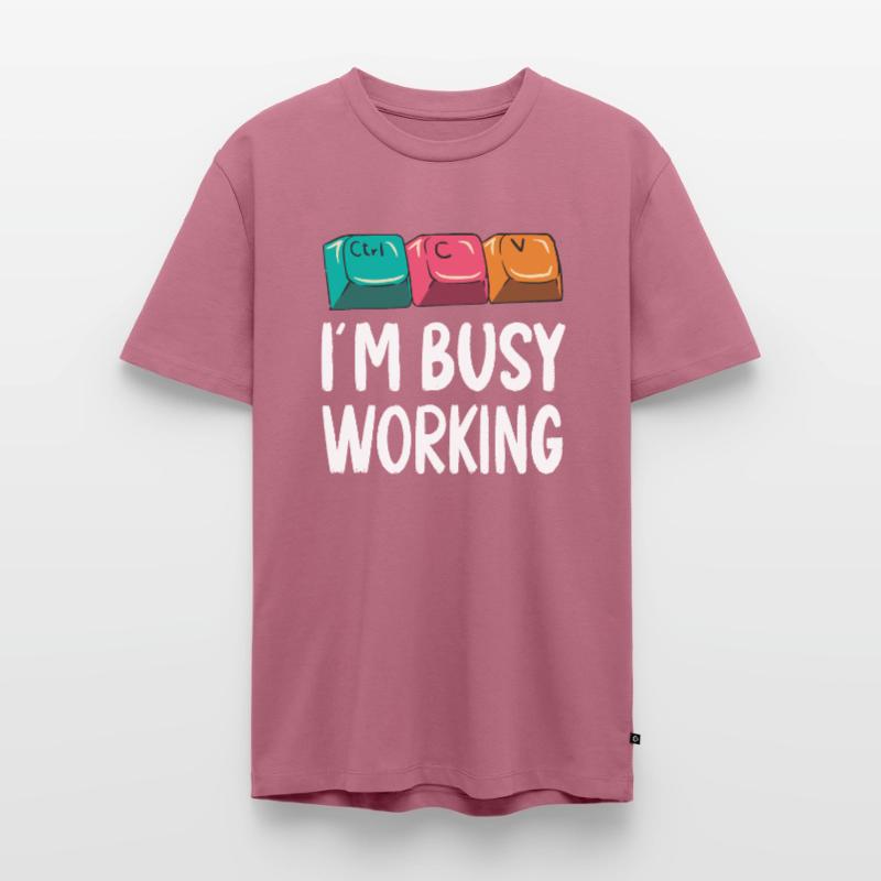 Funny Copy Paste Ctrl-C Ctrl-V Busy Working Men's Premium Organic T-Shirt