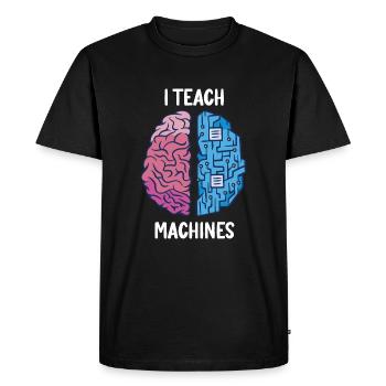 Enseignant en apprentissage automatique Analyste en science Big Data - T-shirt Premium bio Homme - noir - Devant - Nico (187cm)