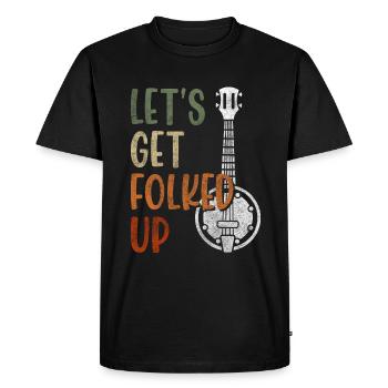 Musique, fête, musique pop - T-shirt Premium bio Homme - noir - Devant - Nico (187cm)