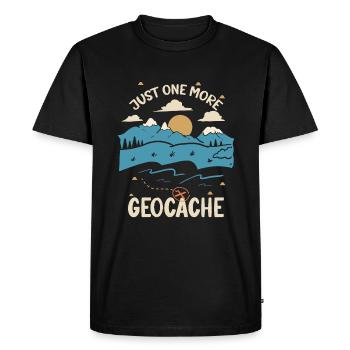 Juste une géocache Geocahing Geocahing de plus - T-shirt Premium bio Homme - noir - Devant - Nico (187cm)