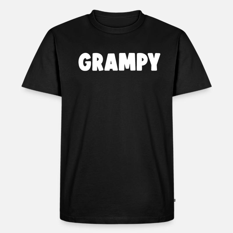GRAMPY - Männer Premium Bio T-Shirt - Schwarz