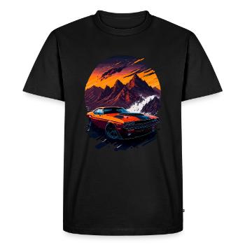 Voiture de sport classique - T-shirt Premium bio Homme - noir - Devant - Nico (187cm)