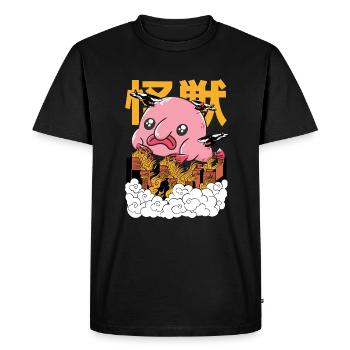 Blobfish Kawaii Blob Fish Japanese Aesthetic Art - Men's Premium Organic T-Shirt - black - Front - Nico (187cm)