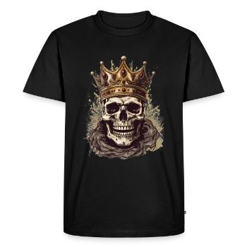 Halloween Skeleton King Sweet Sour Disguise - Men's Premium Organic T-Shirt - black - Front - Nico (187cm)