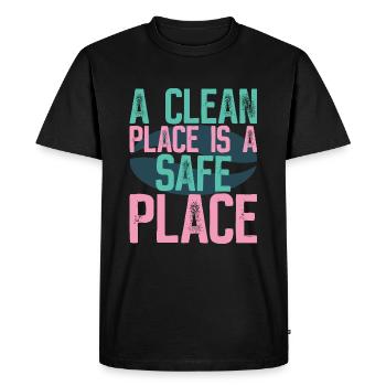 Cleaner saying gift idea - Men's Premium Organic T-Shirt - black - Front - Nico (187cm)