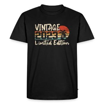 Vintage 2023 Vintage 2023 Birthday Gift - Men's Premium Organic T-Shirt - black - Front - Nico (187cm)