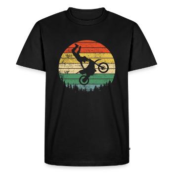 Moto moto moto - T-shirt Premium bio Homme - noir - Devant - Nico (187cm)
